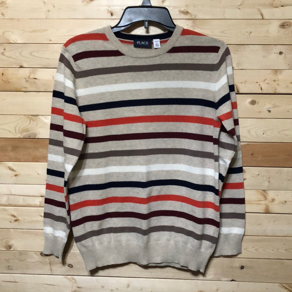 ✅ 3/$20 Place Children’s strips sweater knit Boys top kids size 10/12